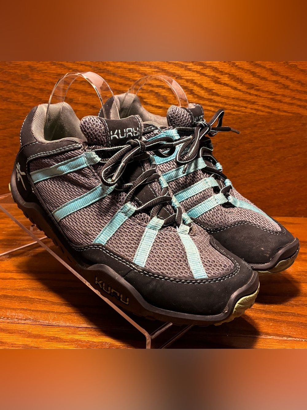 KURU Chicane Trail Hiking Shoes Black Gray Teal Women’s 8